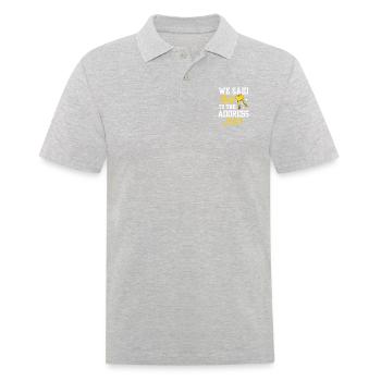 We Said Yes To The Address 2023 - Männer Poloshirt - Grau meliert - Vorne - Kai (181cm)