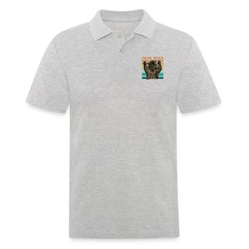 Papa Bear - Men's Polo Shirt - heather grey - Front - Kai (181cm)