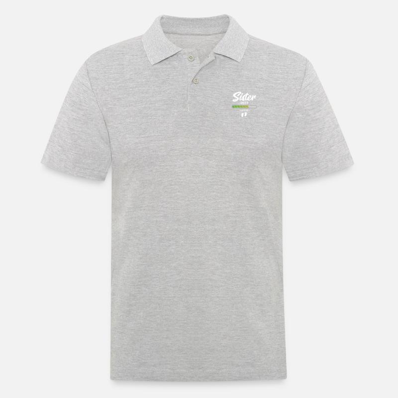 Sister Loading 2023 - Männer Poloshirt - Grau meliert
