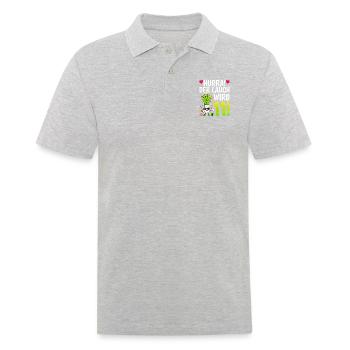 Hurra der Lauch wird 11 - Männer Poloshirt - Grau meliert - Vorne - Kai (181cm)