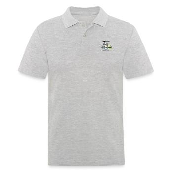 Rat de bibliothèque Ver de terre avec le dicton : Tant de - Polo Homme - gris chiné - Devant - Kai (181cm)