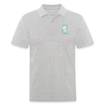 Dental Hygenius - Männer Poloshirt - Grau meliert - Vorne - Kai (181cm)
