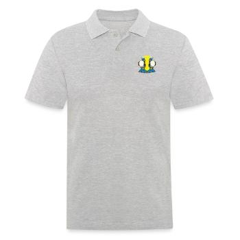 Galapagos Blue-footed Couple - Men's Polo Shirt - heather grey - Front - Kai (181cm)