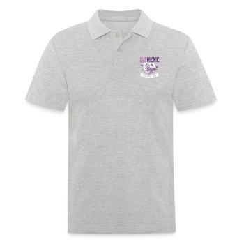Ich Bin Eine Hexe Ich Darf Das - Männer Poloshirt - Grau meliert - Vorne - Kai (181cm)