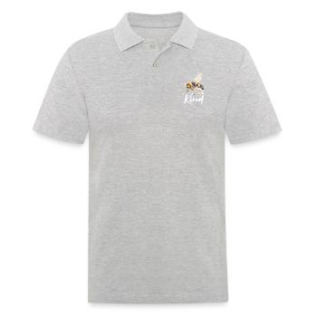 Bee Kind - Männer Poloshirt - Grau meliert - Vorne - Kai (181cm)