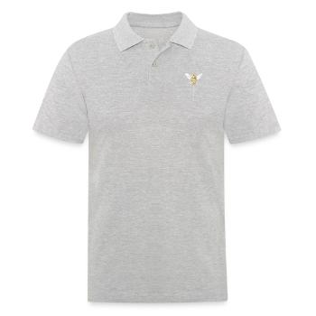 Abeille heureuse - Polo Homme - gris chiné - Devant - Kai (181cm)