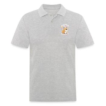 Capy Birthday - Men's Polo Shirt - heather grey - Front - Kai (181cm)