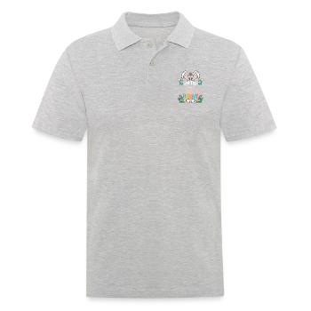 Je suis le lapin cousin - Polo Homme - gris chiné - Devant - Kai (181cm)