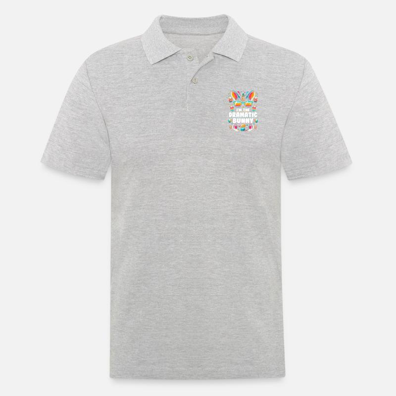 I'm The Dramatic Bunny - Männer Poloshirt - Grau meliert