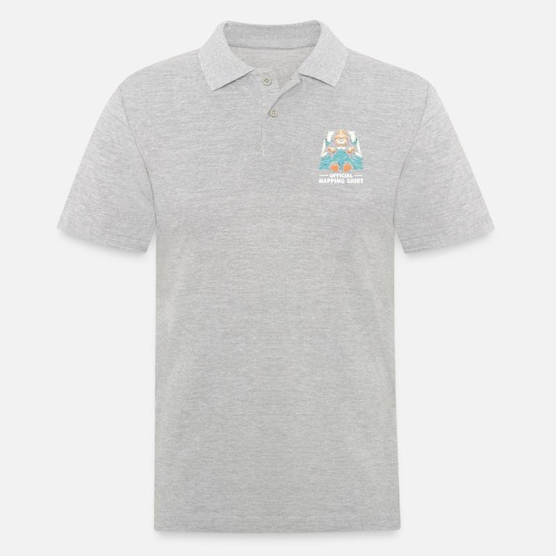 Official Napping Shirt - Männer Poloshirt - Grau meliert