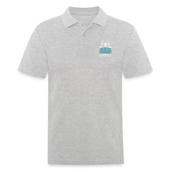 Wendigo Official Napping Shirt - Men's Polo Shirt - heather grey - Front - Kai (181cm)