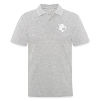 Shamrock Scottish Highland Cattle - Men's Polo Shirt - heather grey - Front - Kai (181cm)