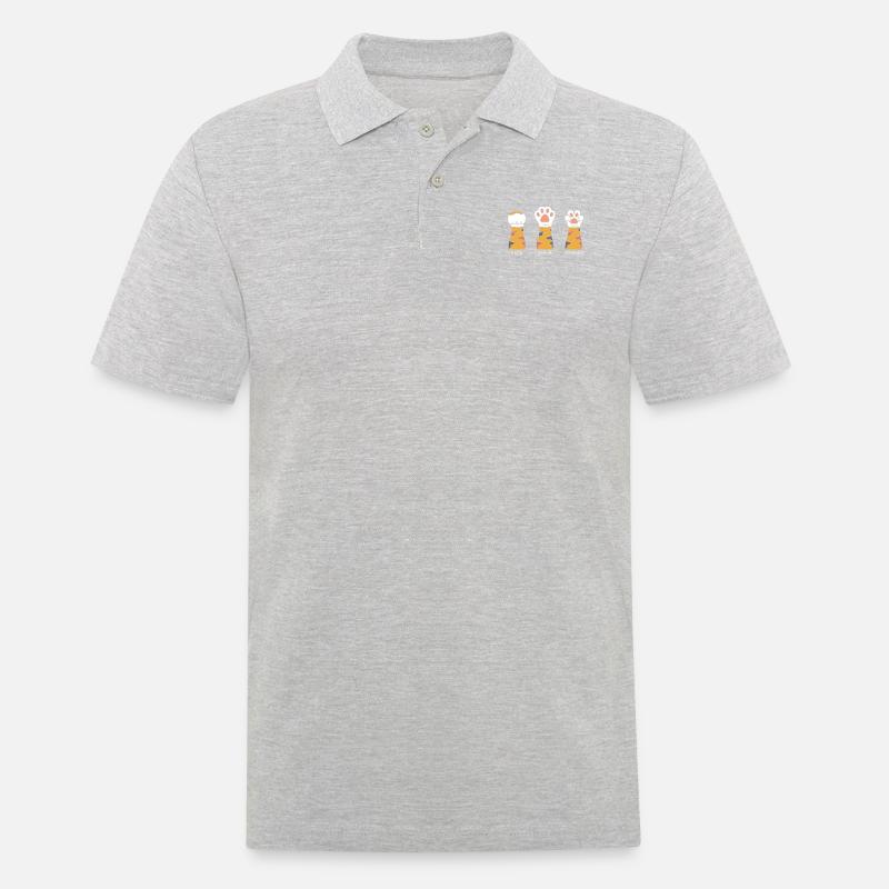 Rock Paper Scissors - Männer Poloshirt - Grau meliert