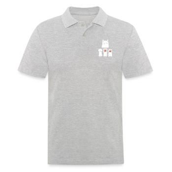 Rock Paper Scissors - Männer Poloshirt - Grau meliert - Vorne - Kai (181cm)