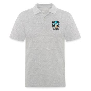 Galapagos Islands - Männer Poloshirt - Grau meliert - Vorne - Kai (181cm)