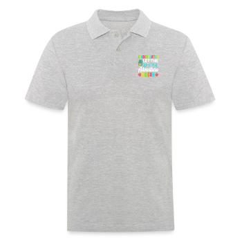 Maternelle Que l’aventure commence - Polo Homme - gris chiné - Devant - Kai (181cm)