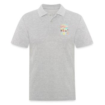 Drinking Coffee Around The World - Männer Poloshirt - Grau meliert - Vorne - Kai (181cm)