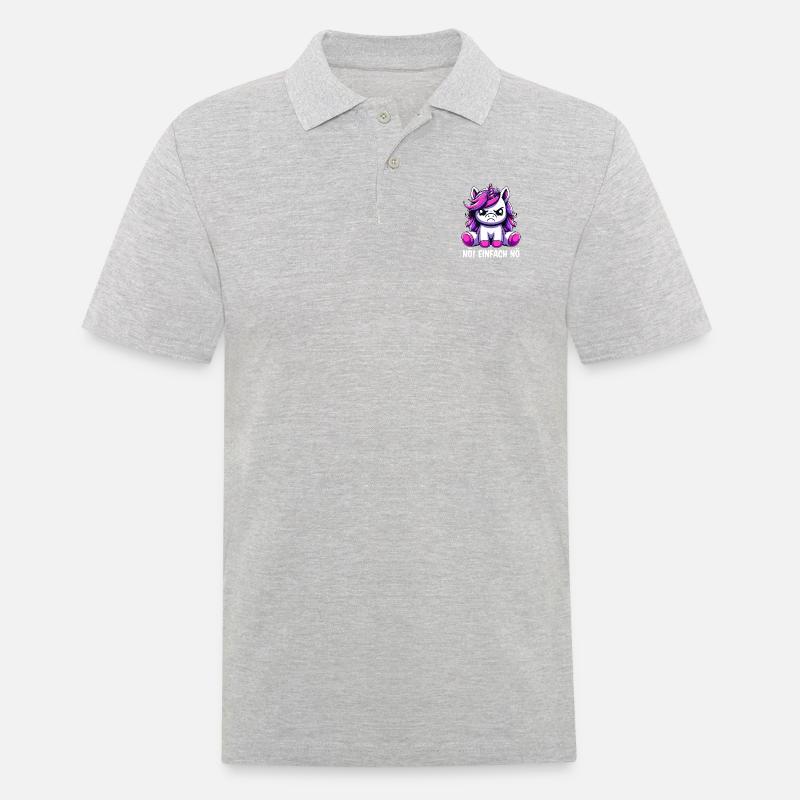 Non, tout simplement non - Polo Homme - gris chiné