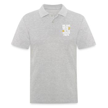 We Said Yes to the Address 2028 - Männer Poloshirt - Grau meliert - Vorne - Kai (181cm)