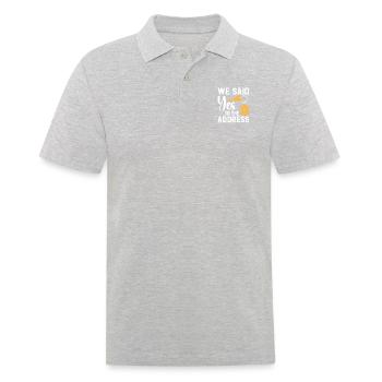 We Said Yes to the Address - Männer Poloshirt - Grau meliert - Vorne - Kai (181cm)