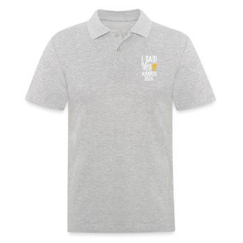 I Said Yes To The Address 2026 - Männer Poloshirt - Grau meliert - Vorne - Kai (181cm)