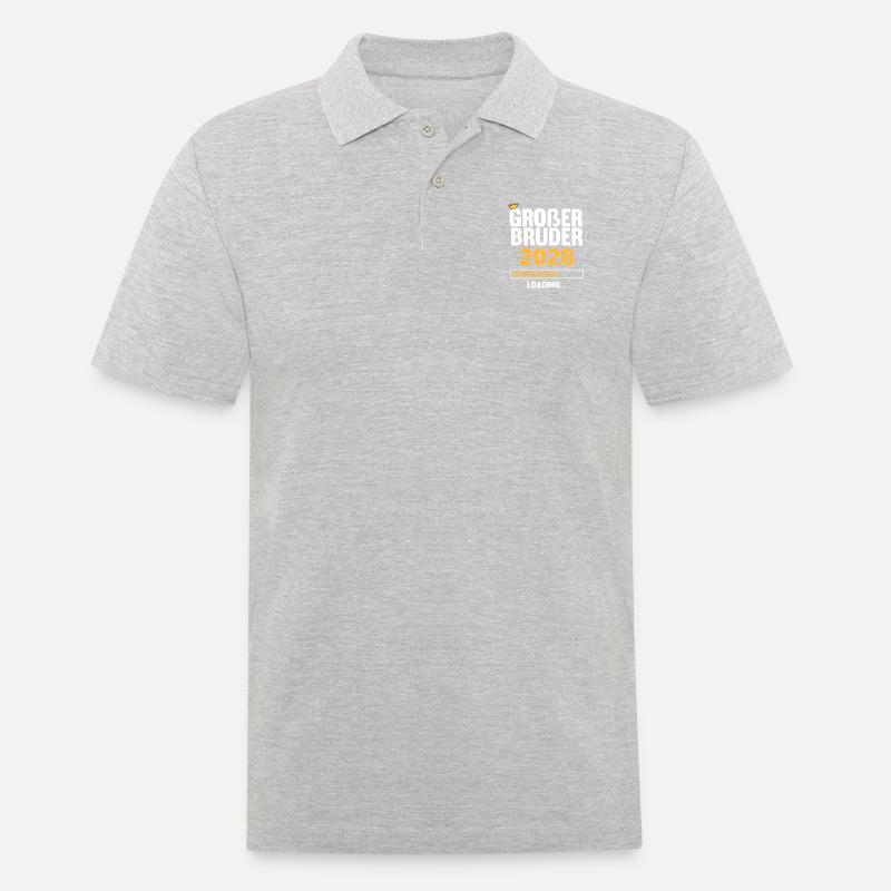 Großer Bruder 2026 Loading - Männer Poloshirt - Grau meliert