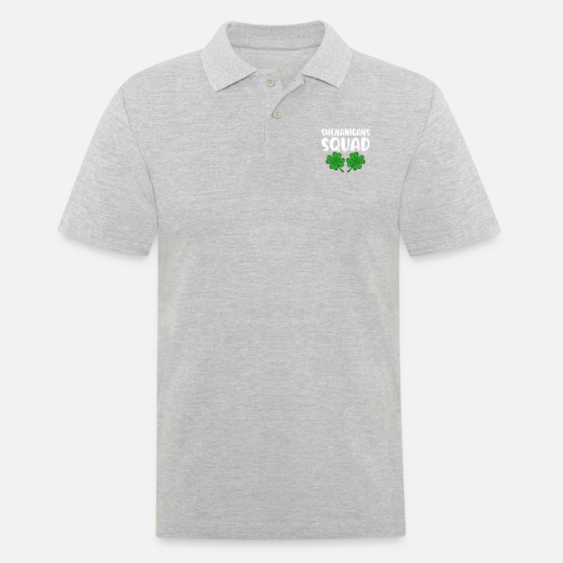 Shenanigans Squad - Männer Poloshirt - Grau meliert