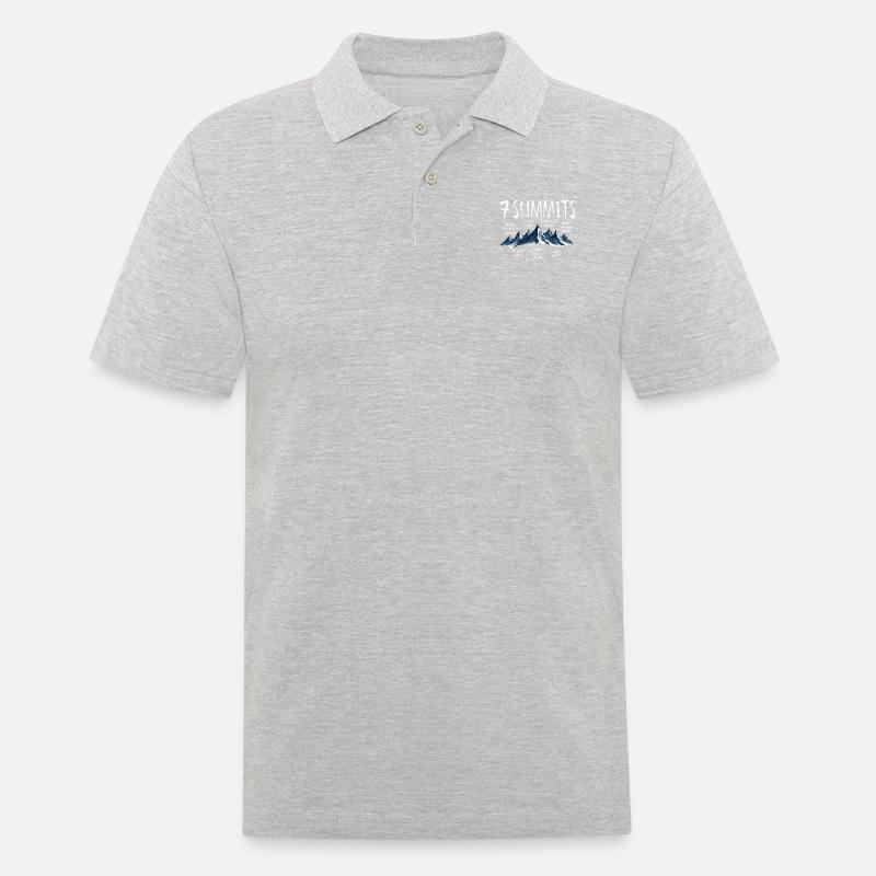 7 sommets Kosciuszko - Polo Homme - gris chiné