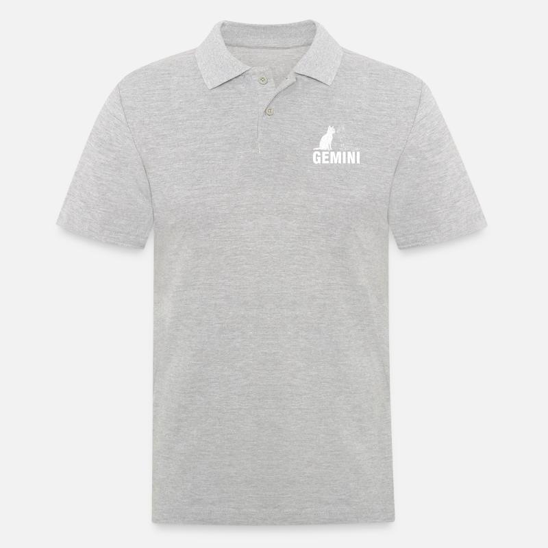 Gémeaux - Polo Homme - gris chiné