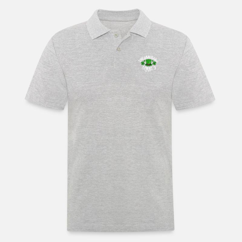 Shenanigans Squad - Männer Poloshirt - Grau meliert