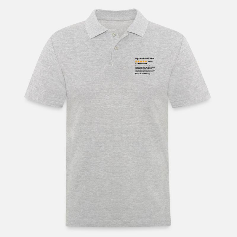 Geschäftsführer Abschiedsgeschenk Geschenkidee - Männer Poloshirt - Grau meliert
