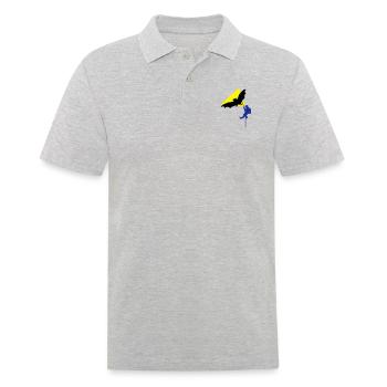 caving 9 - Men's Polo Shirt - heather grey - Front - Kai (181cm)