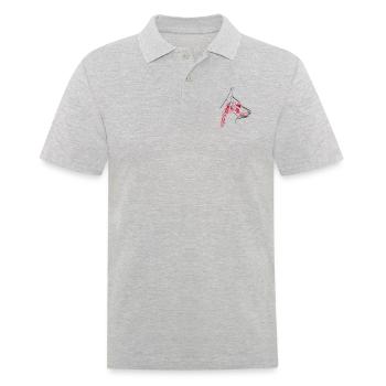 Hunde Skull - Männer Poloshirt - Grau meliert - Vorne - Kai (181cm)