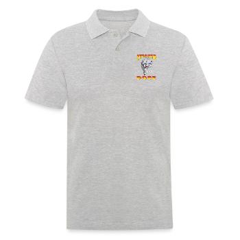 FD - Stecker sucht Dose - Elektriker Sex Fun - Männer Poloshirt - Grau meliert - Vorne - Kai (181cm)