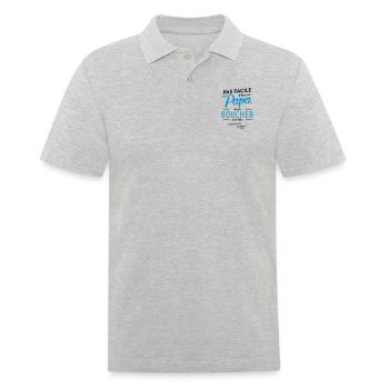 Papa boucher - Polo Homme - gris chiné - Devant - Kai (181cm)