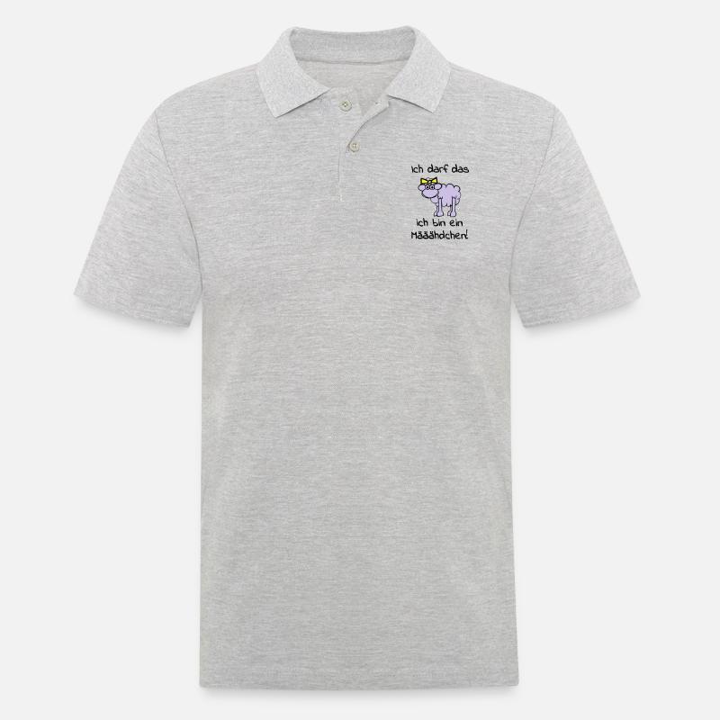 maeaeaehdchen_darf_das_3f - Polo Homme - gris chiné