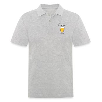 tu m'mettras la petite soeur - Polo Homme - gris chiné - Devant - Kai (181cm)