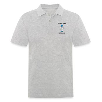 Arzt Laborant könnte es wie Unfall aussehen lassen - Männer Poloshirt - Grau meliert - Vorne - Kai (181cm)