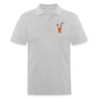 cocktail_002 - Männer Poloshirt - Grau meliert - Vorne - Kai (181cm)