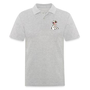 Kuh Familie Umarmen - Männer Poloshirt - Grau meliert - Vorne - Kai (181cm)