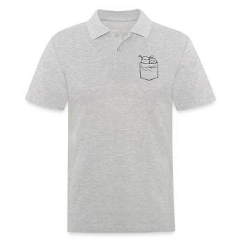 On the go snail shirt pocket - Men's Polo Shirt - heather grey - Front - Kai (181cm)