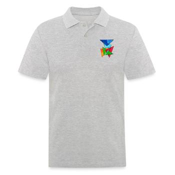 Coloured Triangles - Männer Poloshirt - Grau meliert - Vorne - Kai (181cm)