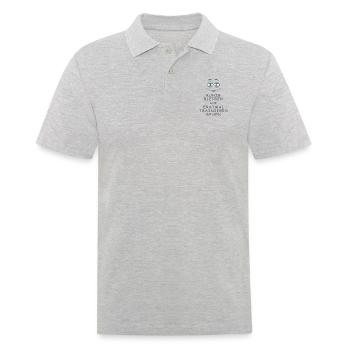 Trainieren gehen - Männer Poloshirt - Grau meliert - Vorne - Kai (181cm)