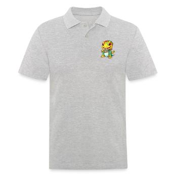 Lézard d’or - Polo Homme - gris chiné - Devant - Kai (181cm)