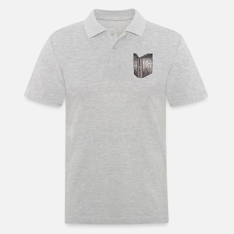 Book Lover - Men's Polo Shirt - heather grey