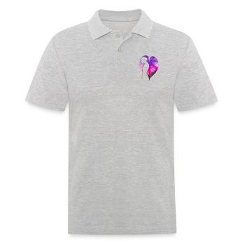 Blumen Frauen Mädchen Mode Design Kunst Weiblicher Stil - Männer Poloshirt - Grau meliert - Vorne - Kai (181cm)