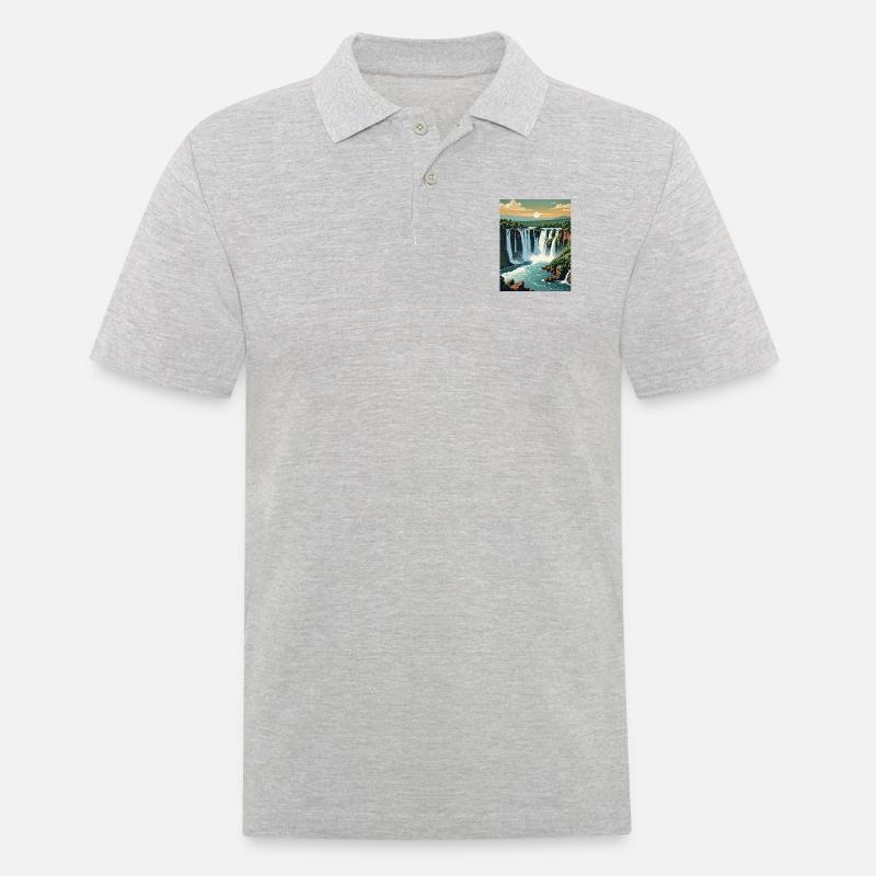70A2C5AF 9BAB 4644 9A66 C6FEDE7EF56D - Männer Poloshirt - Grau meliert