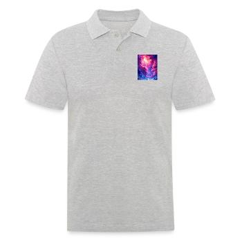 Magischer Sonnenuntergang - Männer Poloshirt - Grau meliert - Vorne - Kai (181cm)