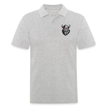 Wikinger Helm Odin - Männer Poloshirt - Grau meliert - Vorne - Kai (181cm)