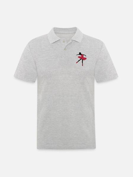 Ballett Mädchen - Männer Poloshirt - Grau meliert
